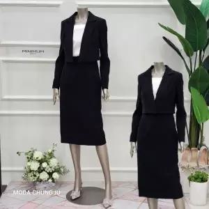 [미니멈]MD 숏자켓 레이어드 H라인 원피스 MD MMYAAWO2020_CJ