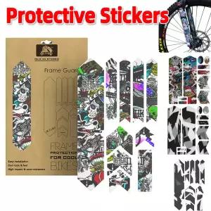 3D 자전거 프론트 포크 보호 스티커 산악 도로 자전거 프레임 자전거스크래치 방지 스티커 장식
