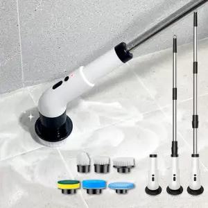 전동청소솔 무선 자동브러쉬 욕실 화장실 바닥청소기솔 6종헤드 C타입충전