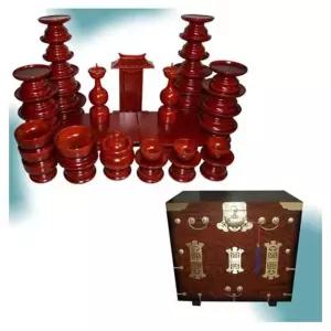 고품질 물푸레제기세트 산 전통공예 37개입 산제기세트 제기함 (WFKDJGK)