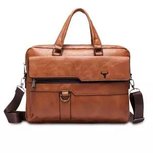 남자 서류 비지니지 토트백 빈티지 가방 라이트브라운 (WFKDXSH)