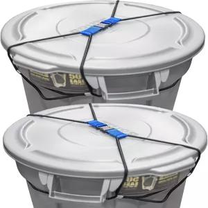 밀폐형2팩 쓰레기통 잠금장치 번지 코드 헤비 듀티 나일론 대형 야외 쓰레기 뚜껑 잠금장치3050갤런 캔