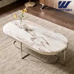 [웨스트프롬] 럭셔리 소파테이블 1300 그라나다 대리석테이블 ST200 실버