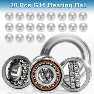 호환 XAutohaux 14.3mm 베어링 볼 스틸 G16 정밀 실버 톤 20개