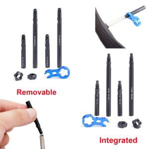 호환 렌치 포함 탈착식 통합 자전거 부품  프레스타 밸브 익스텐더  내부 액세서리  45mm  80mm