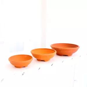 3개셋트 빈티지 국산 황토 분재 토분 19 24 30화분 토기 인테리어 사무실 소형 식물키우기 반려 홈가드닝