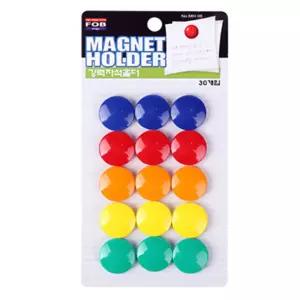 (MH-06) 원형자석홀더 (중 26mm 30개입)보드마그넷 보드자석 파티션자석 파티션