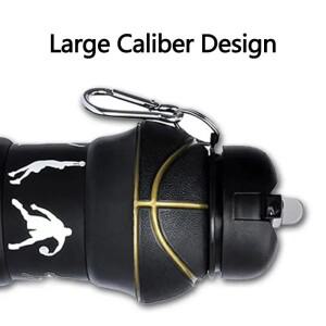 호환 실리콘 접이식 물병 컵 야외 스포츠 농구 스타일 누출 방지 휴대용 주전자