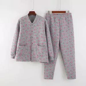 리온 할머니잠옷 실내복 시골 여성 할머니옷 선물 따뜻한 겨울