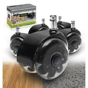 Monster 3 u201D 듀얼 롤러블레이드 오피스 의자 바퀴 (5개 세트) 의자용 슬립스틱 프리미엄 고무 캐스터 바퀴, 모든 바닥에서 부드럽고 안전하게 롤링 가능