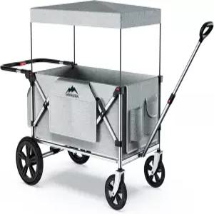 마이조아 접이식 왜건 유모차 5점 하네스를 갖춘 2인용 조절 가능한 밀거나 당기는 손잡이 탈착식 선