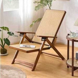 나무 썬배드 베드 라운지 라탄 비치베드 릴렉스 접이식 여행 안락의자 선베드 야외용의자