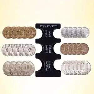 엔화 일본 동전 클립 지갑 동전케이스 직사각형 여행 WEC863B