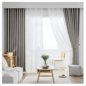 지나송 암막 커튼 봉 거실 자수 리베르 대형 그레이