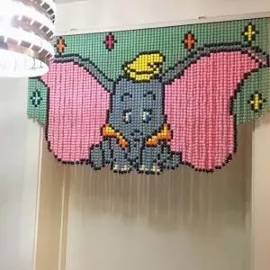 코끼리덤보 가리개 중문 커튼 현관 입구 파티션 구슬커튼 인테리어 비즈발