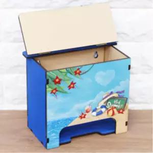 취미 우드공예 여름바다 커피 보관함 수납함 시니어미술 기념품 재밌는 학습교구