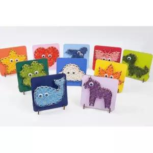 4인용 스트링아트 미니액자만들기 쉬운도안 우드조립 체험관 단체선물 학습 행사