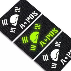 [퍼니메이커]블랙 원단 야광 반 태극기 A+POS 패치 홀로그램 오로라 반사 필름 반사패치