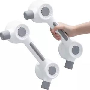 욕조 및 샤워용 테일리 그립 바 노인용 초강력 접착 2팩 마이크로크랙 타일용 안전 샤워 핸들 레일 드릴