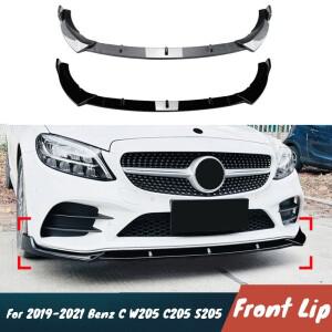 [호환품]- 메르세데스 벤츠 호환 C-클래스 W205 차량용 프론트 범퍼 스플리터 립 바디 키트 가드 외장 튜닝