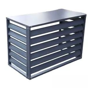 철제 에어컨실외기 커버 덮개 회색 가리개 면루버 100x70x50 가림막