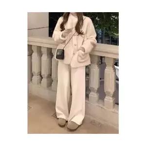 마킷4 여자 자켓 가죽 고급스런 털 일체형 코트 겨울 차이나 도톰한 숏 퍼 상의 JEN4