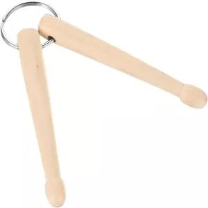 미니 드럼 스틱 열쇠고리 나무 미니어처 장식 남성 여성 드러머 선물