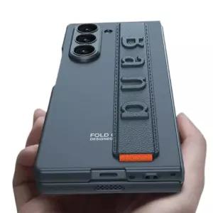 삼성 갤럭시 Z 폴드 6 케이스용 고급 손목 밴드 전화 케이스 손목 밴드가 포함된 갤럭시 Z 폴드 6 케이스용