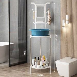 받침대 세숫대야 다용도 접이식 플라스틱 바가지 화이트2겹