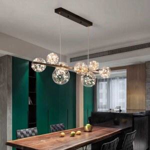 주방샹들리에 식탁조명 투명 전등 샹들리에 포인트