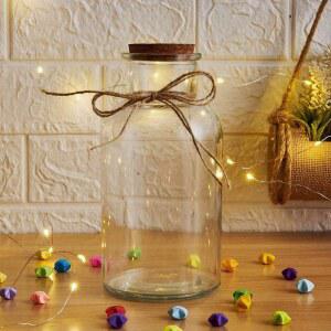 종이학 생일 소품 종이학천마리 유리병 종이 종이학유리병 C자형홀더 화병 투명 꽃병 트럼펫 램프 장 소장용