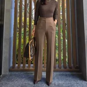 여성 기모 스판 디바 일자 팬츠 모임룩 하객룩 오피스룩 정장바지