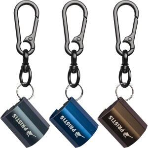 프리스티스 3팩 낚싯대 클립, 열쇠고리가 달린 웨어러블 막대 홀더, 휴대용 핸즈프리 스테인리스 플라이 액세서리 태클, 내구성이 뛰어난 보조 도구 장비