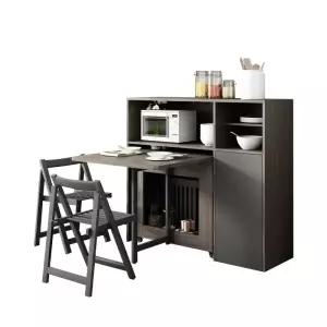 다인용 의자수납형 공간활용식탁 접이식 식탁의자세트