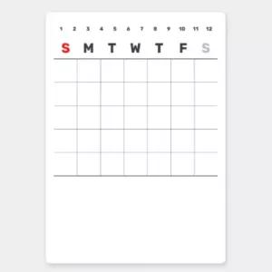 BS 자석 화이트보드 월간 계획표 1개 붙이는 스케줄 보드판 메모 달력 가정용 간편