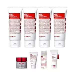 [큐템]메디필 레드락토 콜라겐 클렌징밤 100ml x4 + 미니 4종 (톡스크림.앰플.클렌징오일.베리어크림)