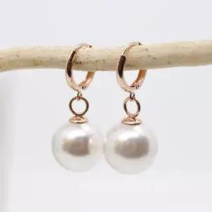 [오팔하우스] 14k 12mm 진주 원터치 귀걸이 OPPE0186