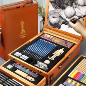 화구 연필 미술 세트 도구 보드 용품 초보자 드로잉 이젤 아트백 풀 스케치도구세트