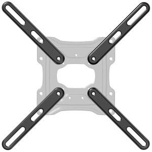 montTEK 스틸 VESA 마운트 어댑터 키트, 범용 연장 브래킷, 최대 66파운드까지 32-55인치 LCD LED TV에 장착 가능, 컨버전 키트, VESA 구멍을 300x300 및 400x400으로 확장, 52개의 장착 하드웨어 포함