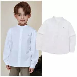 빈2 BA11BL01WT 아동 남아 여아 화이트 스탠 카라 셔츠 블라우스 초등 2026년 봄상품