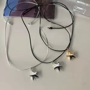 [골드스마일]메탈 별 키치한 y2k 조절가능한 초커 롱 포인트 숏 실