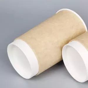 [박스] 단열 이중컵 무지 네츄럴크라프트 10온스 500개