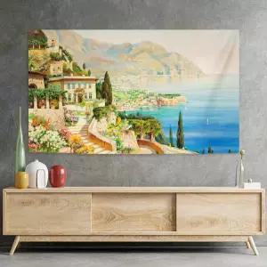 티비 가리개 모던 천 덮개 커버 프린팅 TV 더스트 먼지 명화