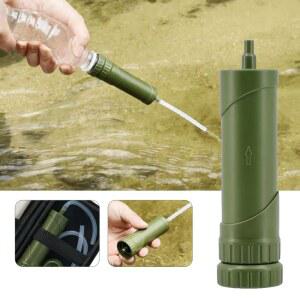 수도 필터 휴대용 야외 워터 캠핑 밀짚 정수기 긴급 생존 기어드 식수 관광 액세서리