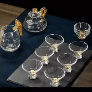 내열 유리 투명 차 티포트 잔술 잔