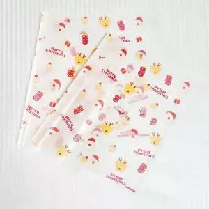 크리스마스 테마 산타와 루돌프 유산지 고급 포장지