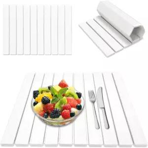 주방 조리대용 대형 돌 접시 건조 매트 24인치×16인치 접이식 퀵 드라이 스톤 미끄럼 방지 초흡수 규조토