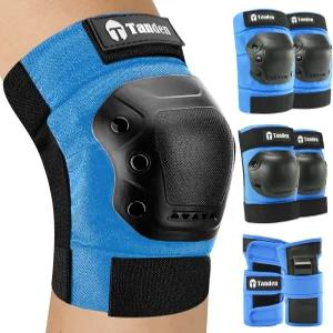 롤러 스케이팅 손목 보호대 스케이트보드를 위한 탄덴 스케이트보드 보호 장비 무릎 패드 및 팔꿈치 세트