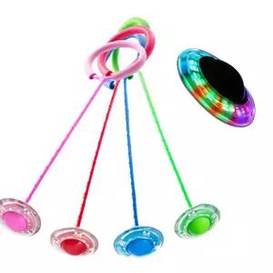 일자 발목 한발 외발 발 줄넘기 LED 유산소 다이어트 스핀 점프 점핑 운동 발로돌리는 야광 불빛 줄넘기