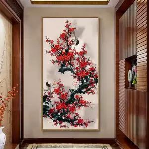 실십자수 패키지 도안 돈 복들어오는 자연 세트 매화 자수 픽유아9